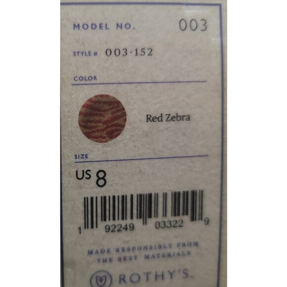 Rothy's The Loafer Red Zebra Shoes Women's Size US 7, 8, 8.5, 9.5, 10, 10.5 - Picture 9 of 10